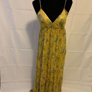 Floral print chiffon maxi sundress